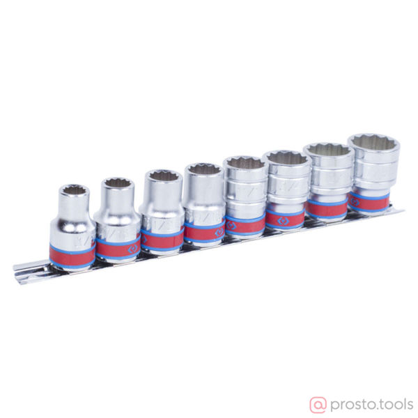 Изображение Набор головок 1/2" 3/8"-7/8" 12-гран. 8 предметов //KING TONY