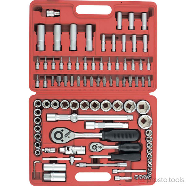 Изображение Набор инструмента 94 пр. пласт. кейс 1/2", 1/4" (MATRIX)