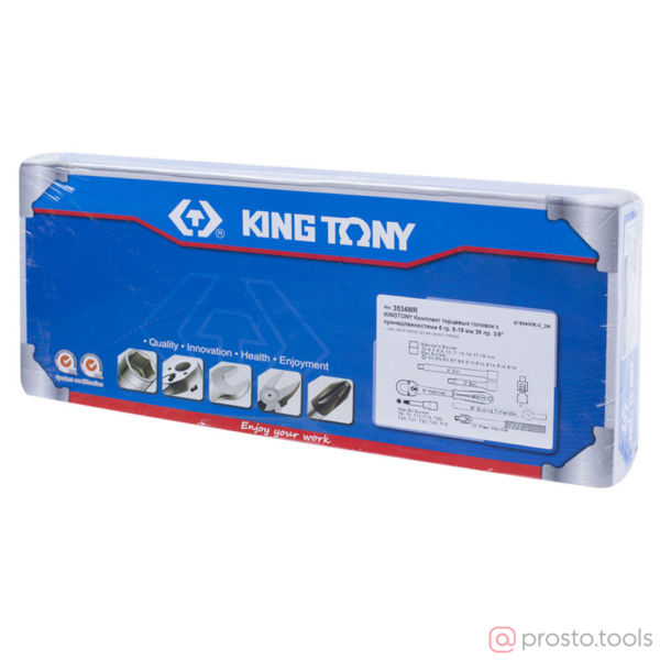 Изображение Набор головок 3/8" 6-19 мм 36 предметов //KING TONY
