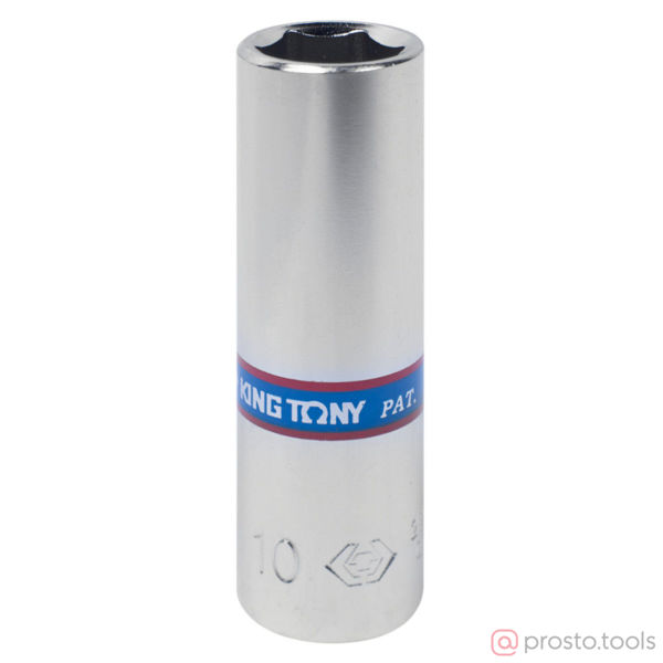 Изображение Головка торц. 1/4" 10мм 6-гран. глубокая (KING TONY)