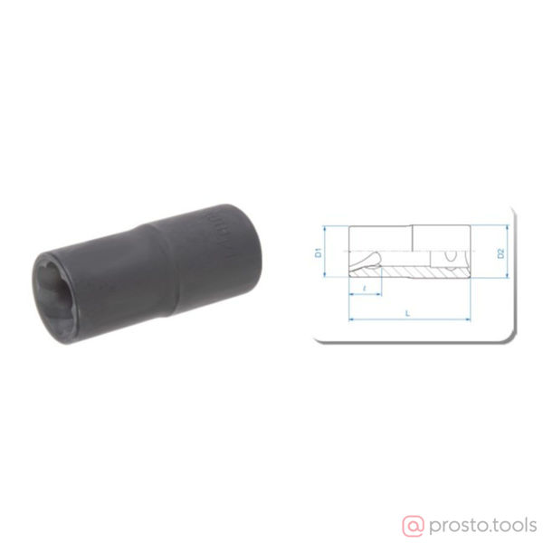 Изображение Головка для поврежденного крепежа 1/2", 19мм (KING TONY)