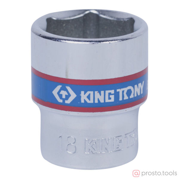 Изображение Головка торц. 3/8" 18мм 6-гран. (KING TONY)