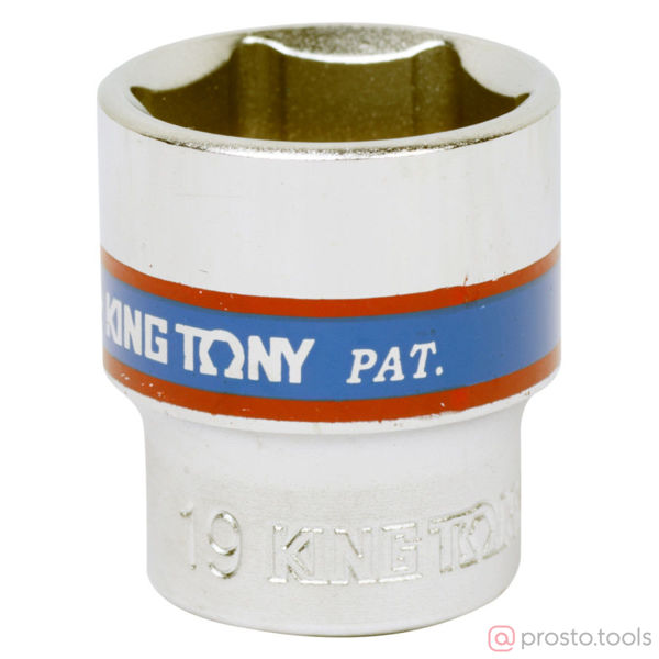 Изображение Головка торц. 3/8" 19мм 6-гран. (KING TONY)
