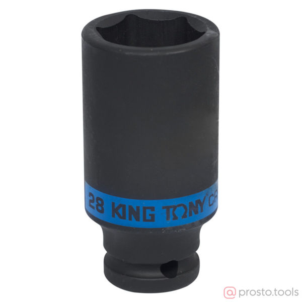 Изображение Головка ударная 1/2" 28мм 6-гран. глубокая (KING TONY)