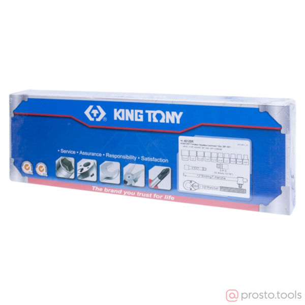 Изображение Набор головок 1/2" 3/8"-15/16" 12-гран. 14 предметов //KING TONY