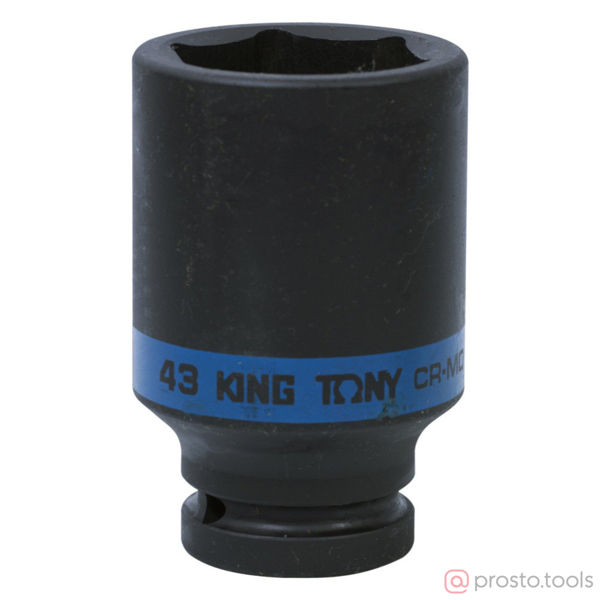 Изображение Головка ударная 3/4" 43мм 6-гран. глубокая (KING TONY)