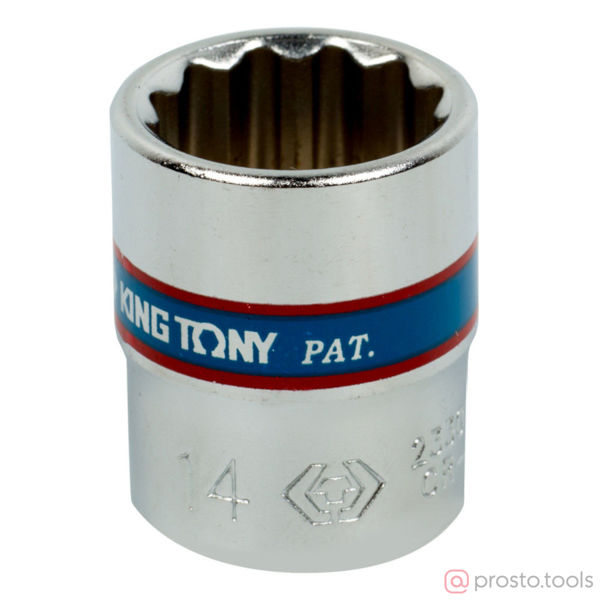 Изображение Головка торц. 1/4" 14мм 12-гран. (KING TONY)