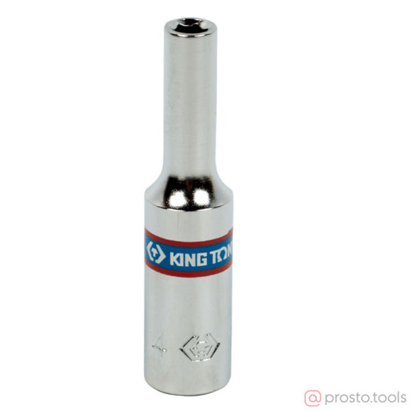 Изображение Головка торц. 1/4" 4мм 6-гран. глубокая (KING TONY)