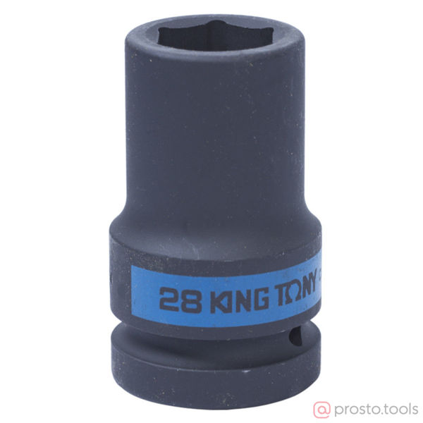Изображение Головка ударная 1" 28мм 6-гран. глубокая (KING TONY)