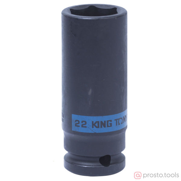 Изображение Головка ударная 1/2" 22мм 6-гран. глубокая (KING TONY)