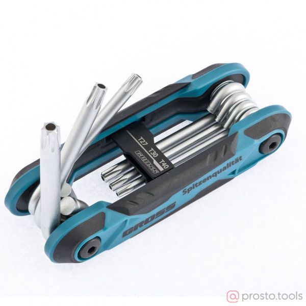 Изображение Набор ключей имбусовых Tamper-Torx, складные, 8 шт. Gross
