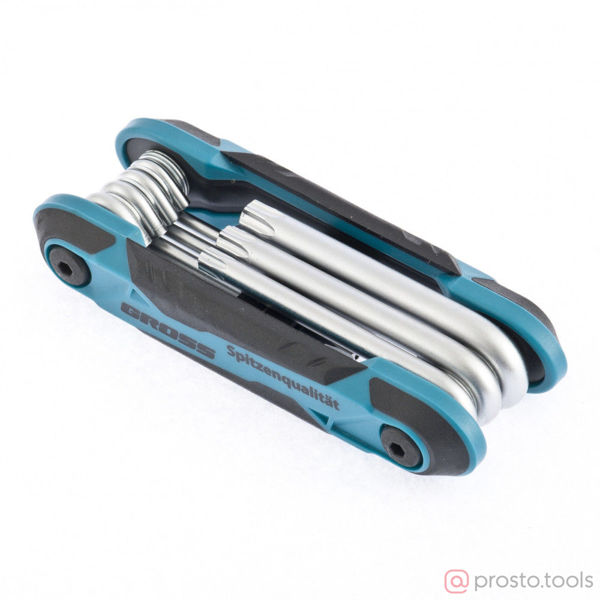 Изображение Набор ключей имбусовых Tamper-Torx, складные, 8 шт. Gross