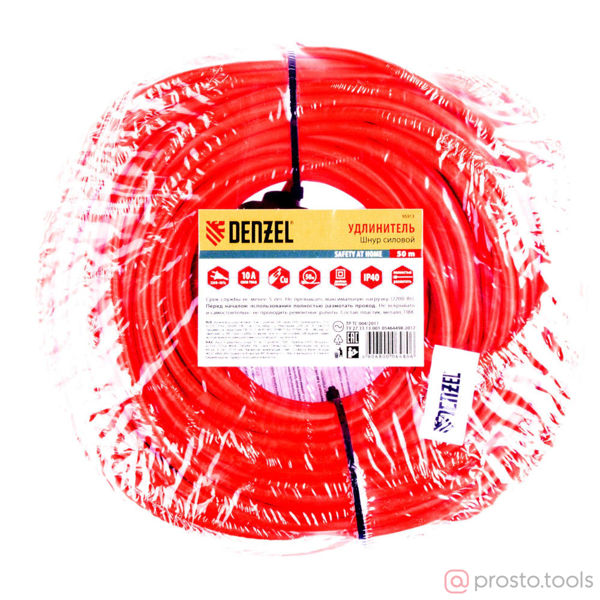 Изображение Удлинитель эл. 50м 1 гнездо 10 A, серия УХ10 силовой //DENZEL