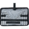 Изображение Набор ключей имбусовых HEX 1,5-10 TORX T10-T50 18шт. Короткие тканевый чехол (MATRIX)