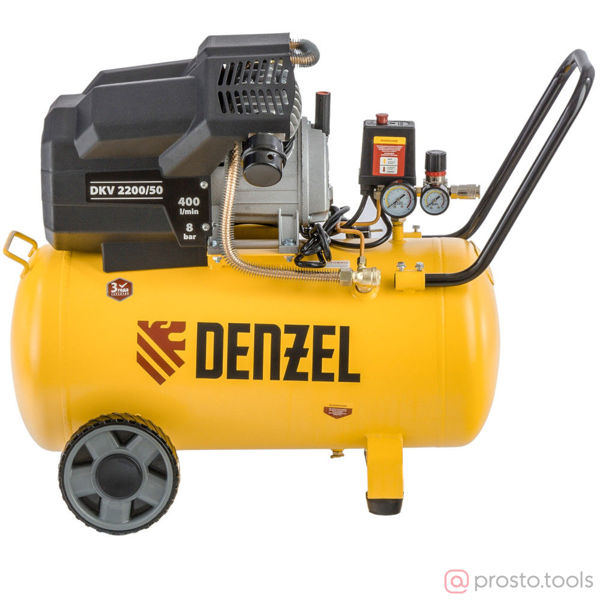 Изображение Компрессор DKV2200/50,Х-PRO 2,2 кВт, 400 л/мин, 50 л //DENZEL