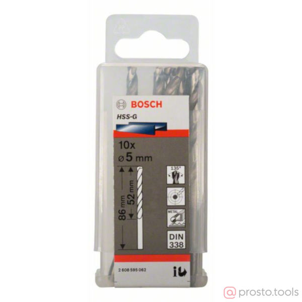 Изображение Сверло ц/х 5,0 HSS-G 10шт. //BOSCH
