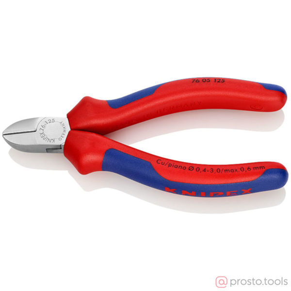 Изображение Кусачки боковые 125 мм хромированные //KNIPEX