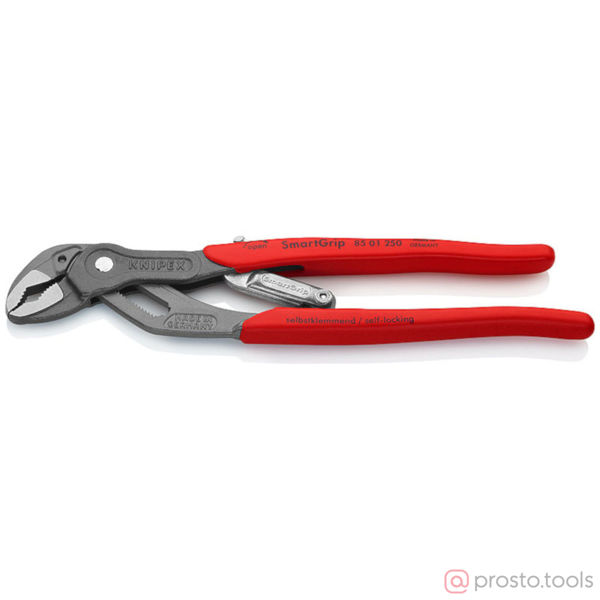Изображение Клещи переставные 250мм SmartGrip фосфатированные, серого цвета //KNIPEX