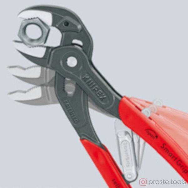 Изображение Клещи переставные 250мм SmartGrip фосфатированные, серого цвета //KNIPEX