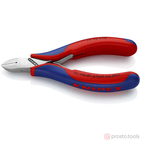 Изображение Кусачки боковые 115 мм для электроники //KNIPEX