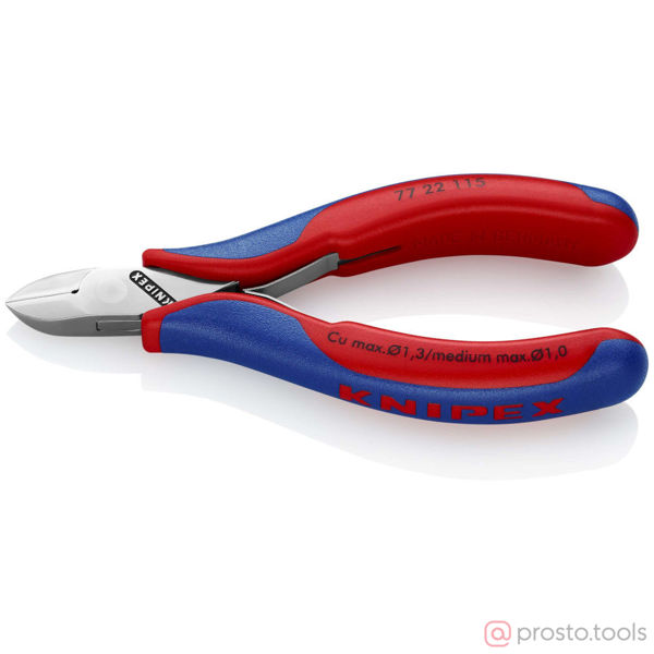 Изображение Кусачки боковые 115 мм для электроники //KNIPEX