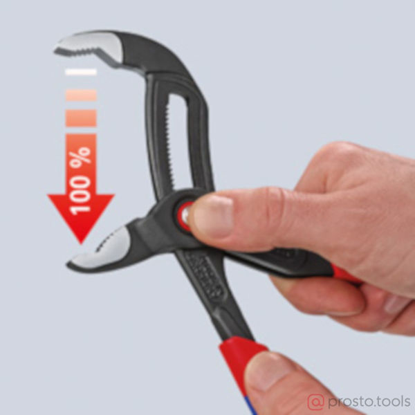 Изображение Клещи переставные 300мм Cobra QuickSet фосфатированные, серого цвета //KNIPEX