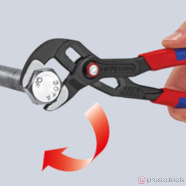 Изображение Клещи переставные 300мм Cobra QuickSet фосфатированные, серого цвета //KNIPEX