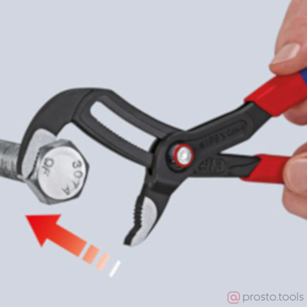 Изображение Клещи переставные 300мм Cobra QuickSet фосфатированные, серого цвета //KNIPEX