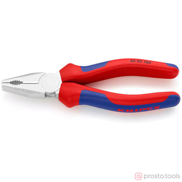 Изображение Плоскогубцы 160 мм комбинированные хромированные //KNIPEX