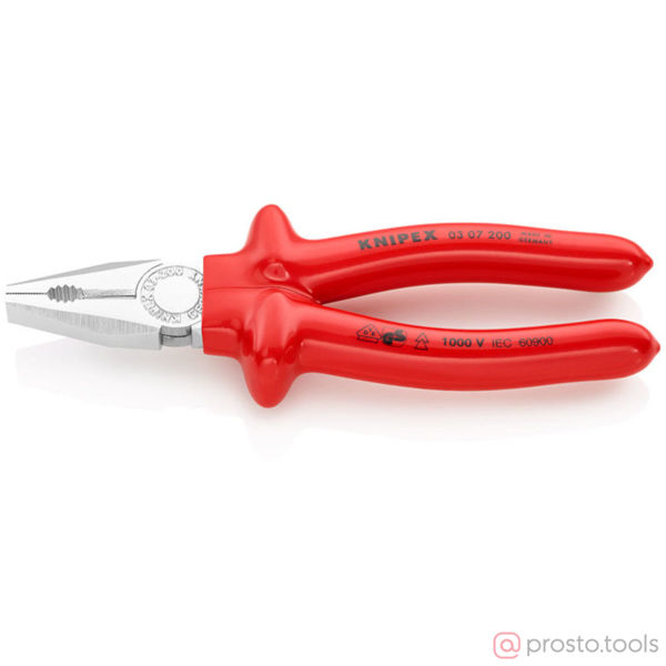 Изображение Плоскогубцы 200 мм комбинированные хромированные //KNIPEX