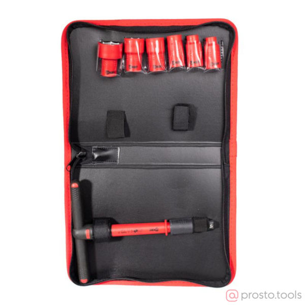 Изображение Набор головок 3/8" 8-24 мм 7пр. До 1000В с Т-образыной рукояткой
