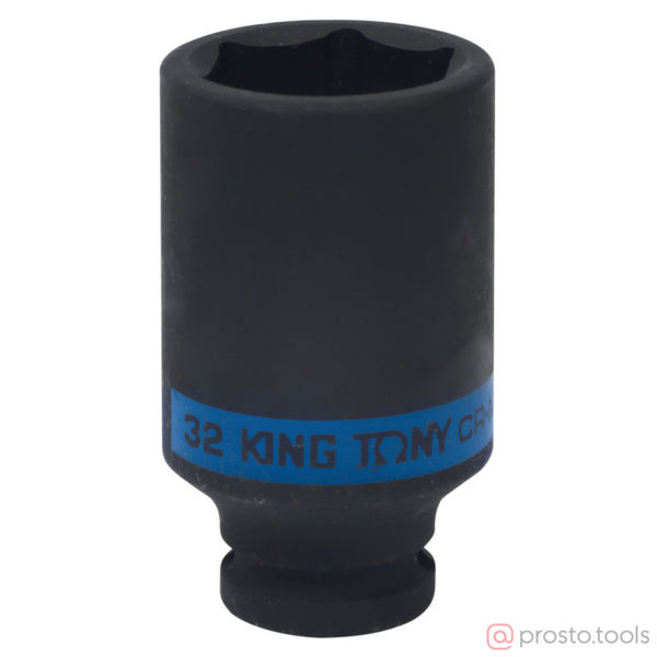 Изображение Головка ударная 1/2" 32мм 6-гран. глубокая (KING TONY)