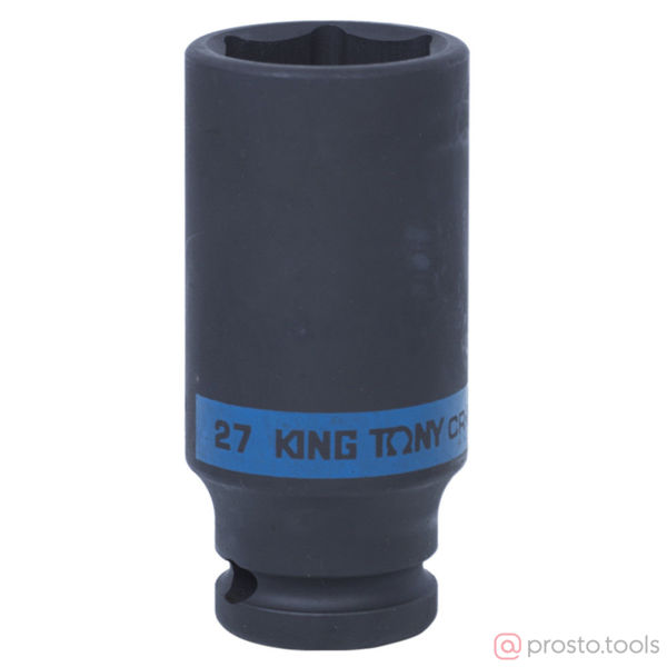 Изображение Головка ударная 1/2" 27мм 6-гран. глубокая (KING TONY)