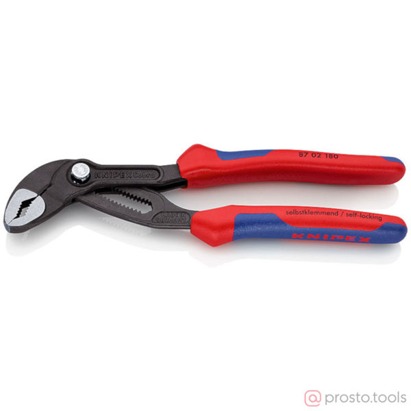 Изображение Клещи переставные 180мм Cobra фосфатированные, серого цвета //KNIPEX