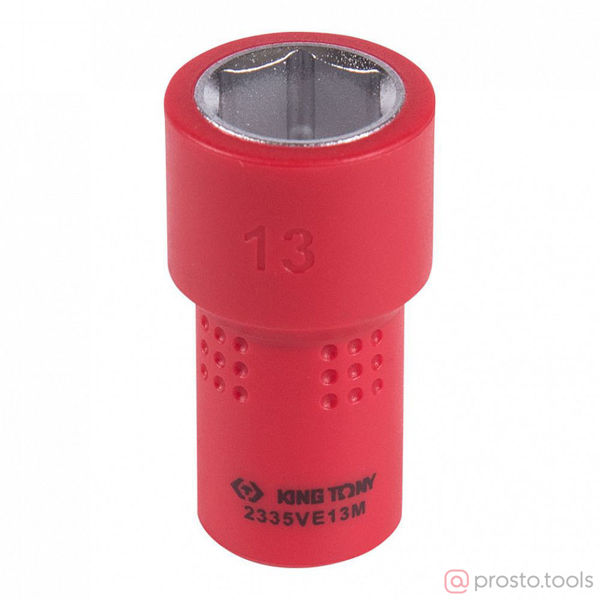 Изображение Головка торц. 1/4" 13мм 6-гран. до 1000В //KING TONY