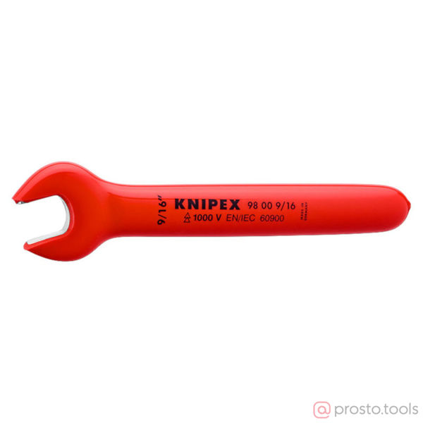 Изображение Ключ рожковый односторонний 9/16" до 1000В //KNIPEX
