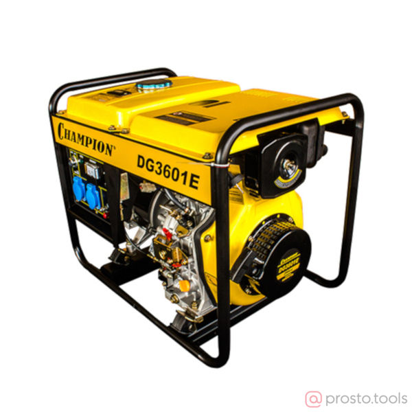 Изображение Генератор диз. 2,7/3кВт DG3601E (2,7/3кВт 5лс 12,5л 12V 80кг, эл.стартер) //CHAMPION