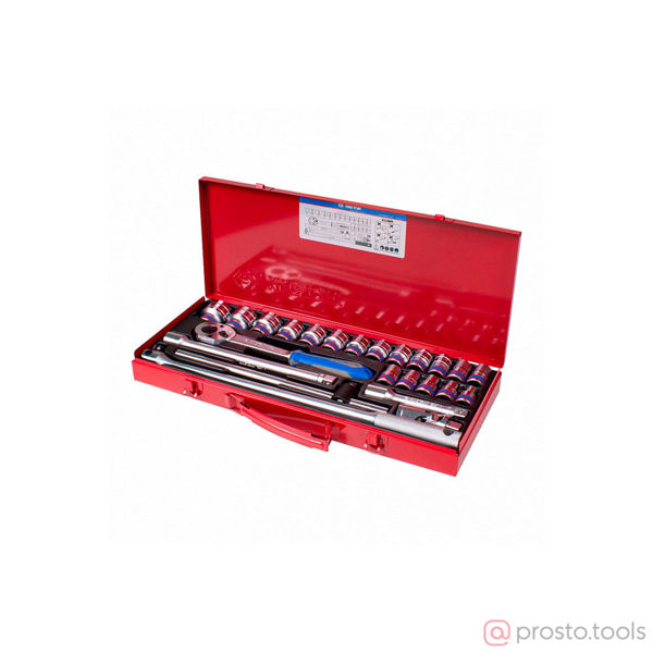 Изображение Набор головок 1/2" 10-32 мм 6-гран. 24 предмета //KING TONY