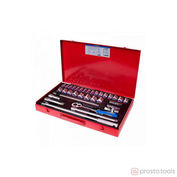 Изображение Набор головок 1/2" 8-32 мм 6-гр. 33 предмета //KING TONY