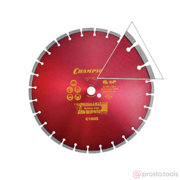 Изображение Диск алмазный CHAMPION бетон ST 400/25,4/10 Concremax (старый бетон, ж/б с наполн.сред.тв)