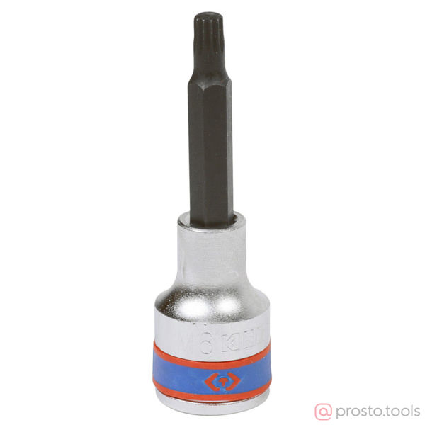 Изображение Головка ударная 1/2" M6 SPLINE L= 80мм (KING TONY)