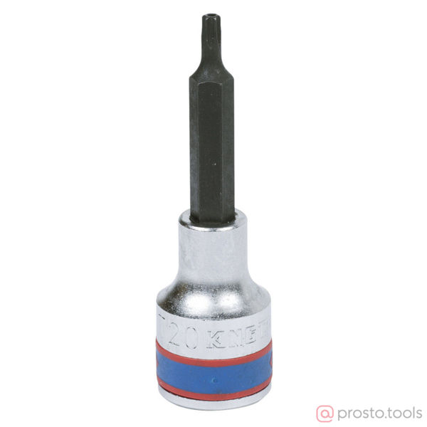 Изображение Головка торц. 1/2" T20 TORX Tampered L=80мм с отверстием (KING TONY)