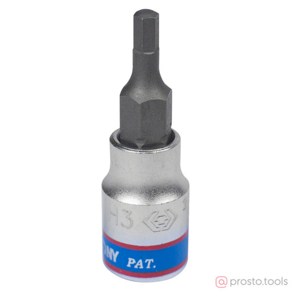 Изображение Головка торц. 1/4" H3 HEX L=37мм (KING TONY)