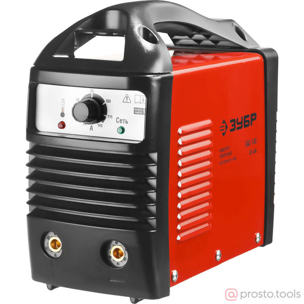 Изображение Инвертор сварочный ЗАС-140, MOSFET, 20-140 А, ПН-60%, электр. 1.6-3.2 мм, 220 В //ЗУБР