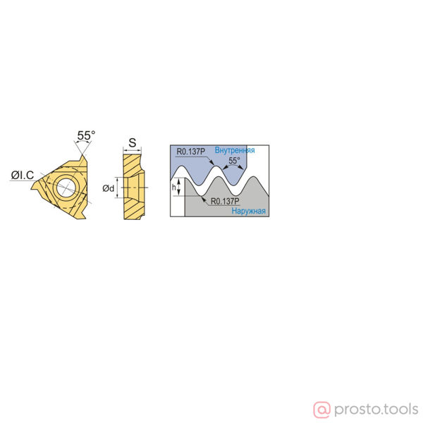 Изображение Пластина сменная 16IR11W-TC IM732 //Intool