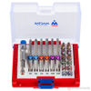Изображение Набор вставок (бит) 1/4" TORX, HEX, PZ, PH, SLOT, 19 пред. (МАСТАК)