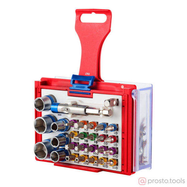 Изображение Набор вставок (бит) 1/4" TORX, HEX, PZ, PH, SLOT, 28 пред. (МАСТАК)