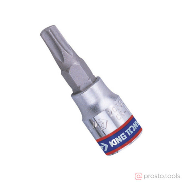 Изображение Головка торц. 1/4" T40 TORX Tampered L= 37мм с отверстием (KING TONY)