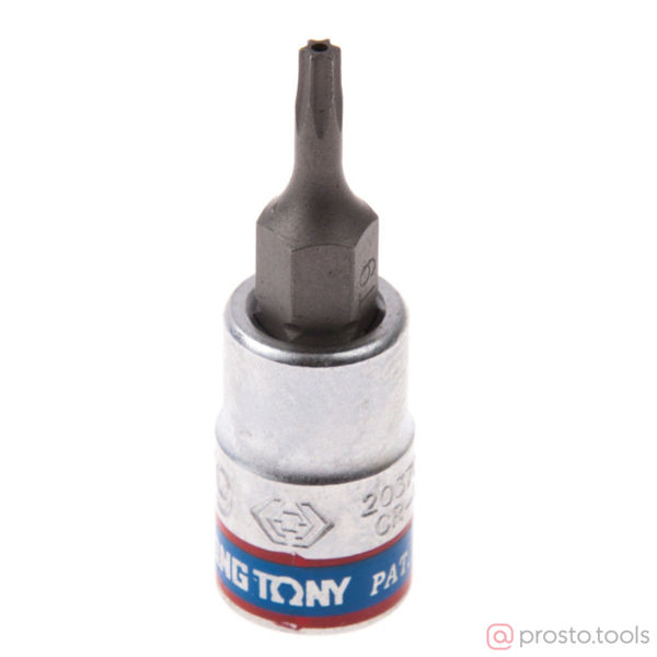 Изображение Головка торц. 1/4" T9 TORX Tampered L= 37мм с отверстием (KING TONY)
