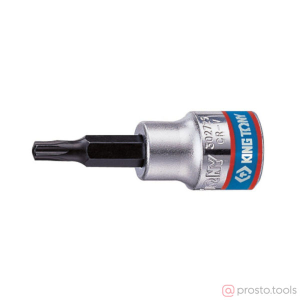 Изображение Головка торц. 3/8" T40 TORX Tampered L= 50мм с отверстием (KING TONY)